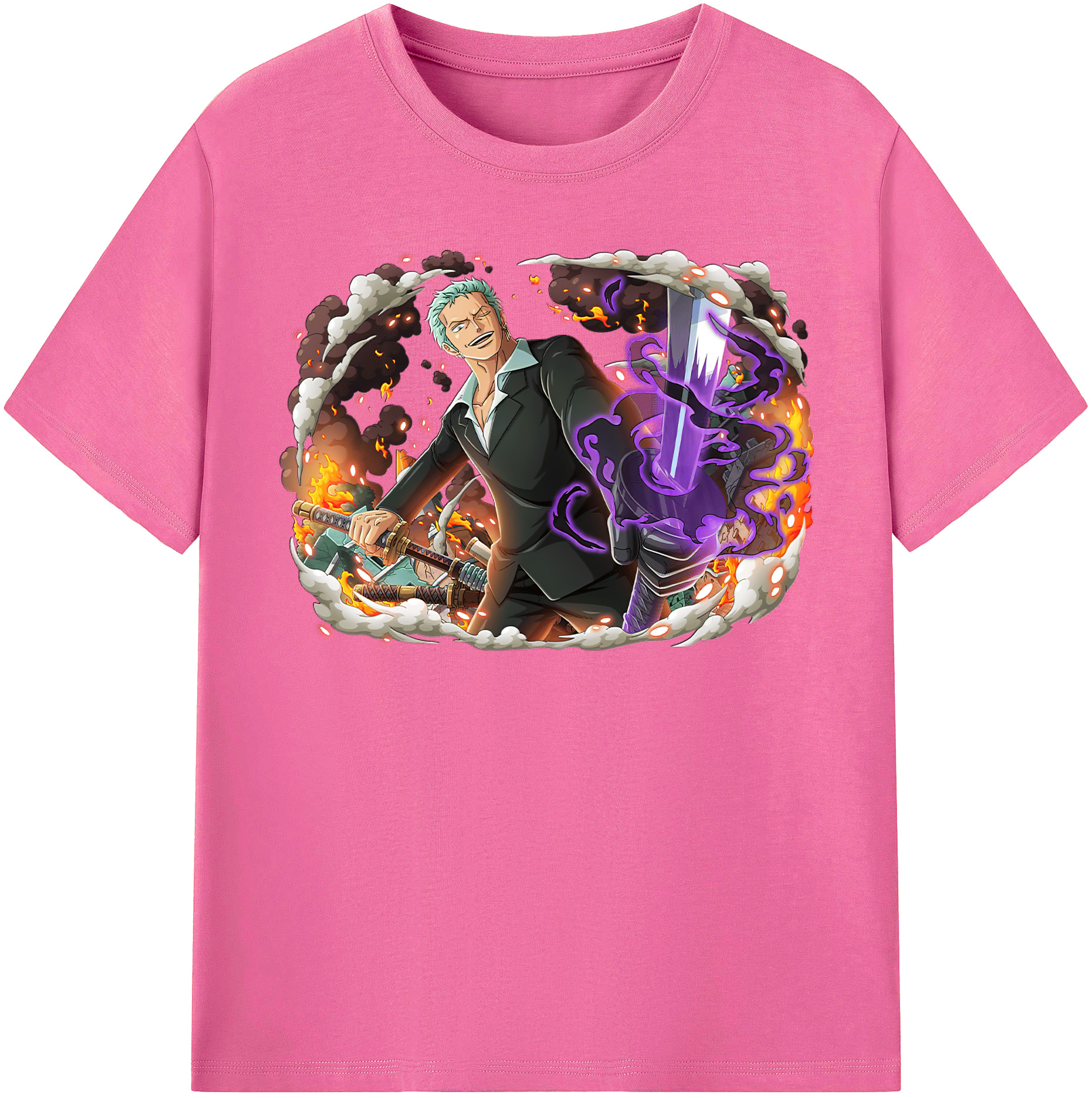 ワンピース ロロノア・ゾロ ONE PIECE Roronoa Zoro レディースカジュアルプリントTシャツ（綿100％）
